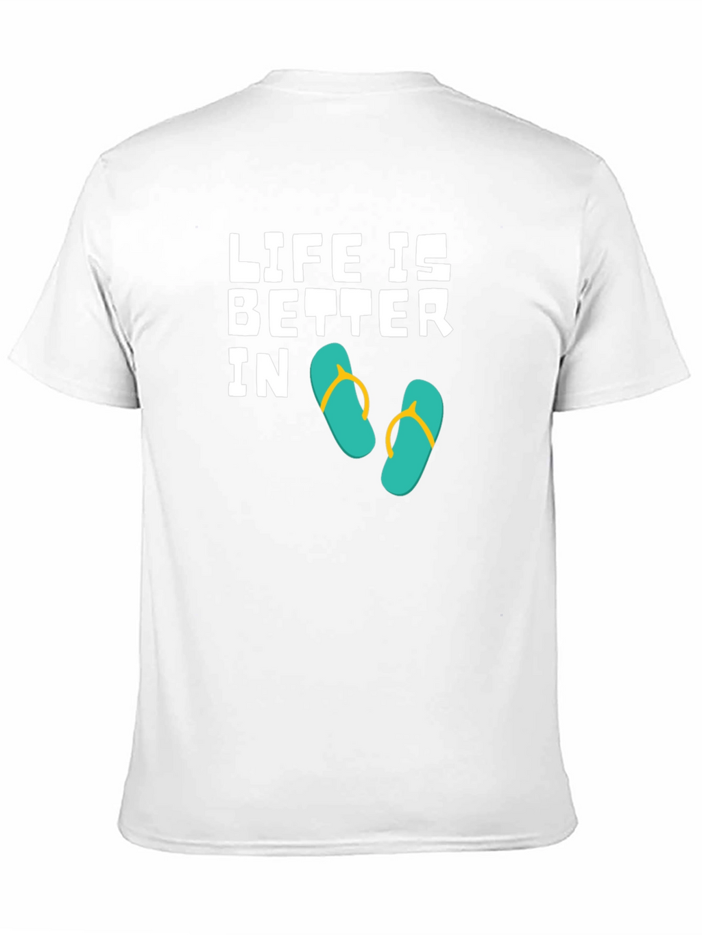 Life is Better In Flip Flops Black T-Shirt