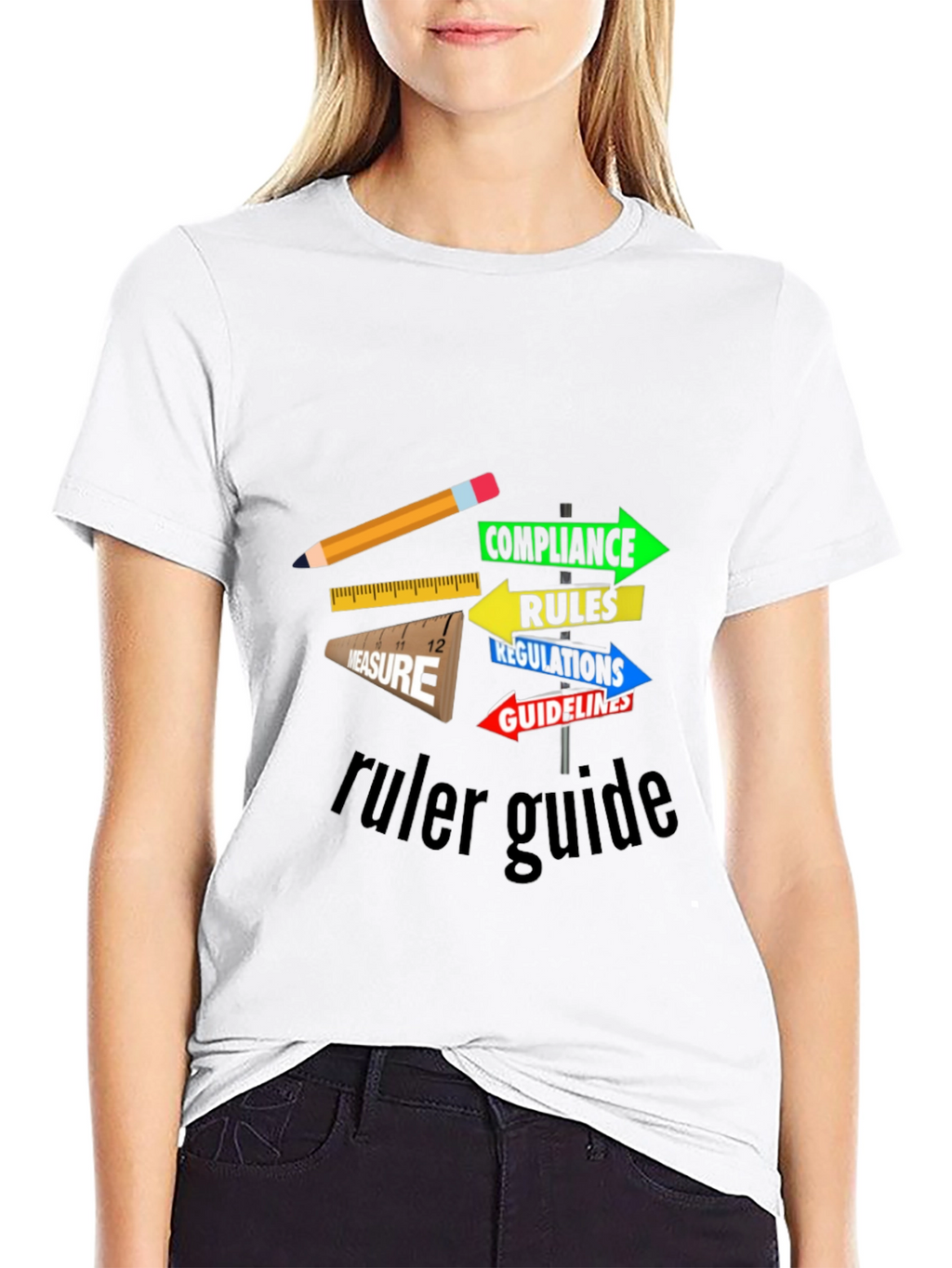Ruler Guide Compliance T-Shirt - Unique Graphic Tee