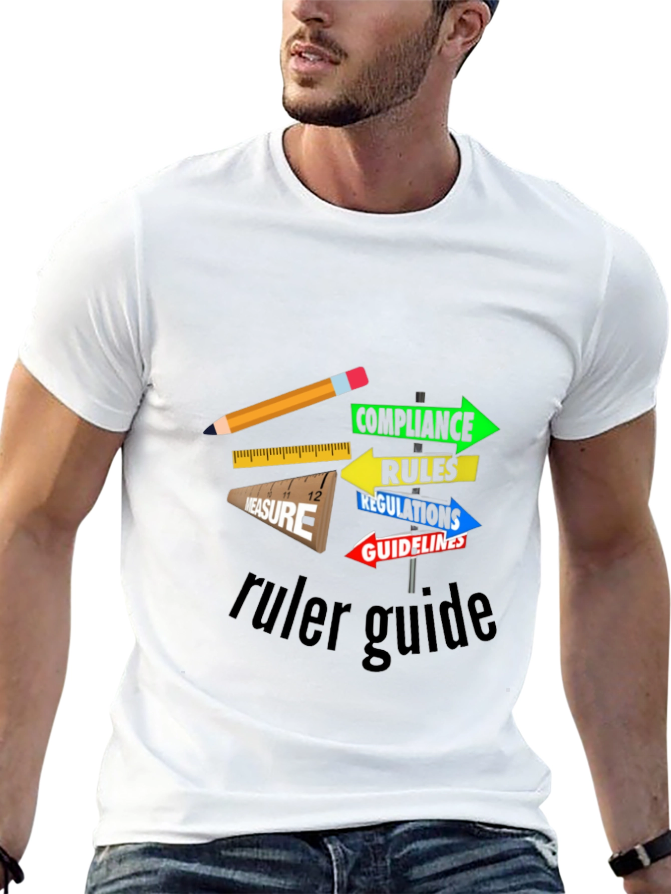 Ruler Guide Compliance T-Shirt - Unique Graphic Tee