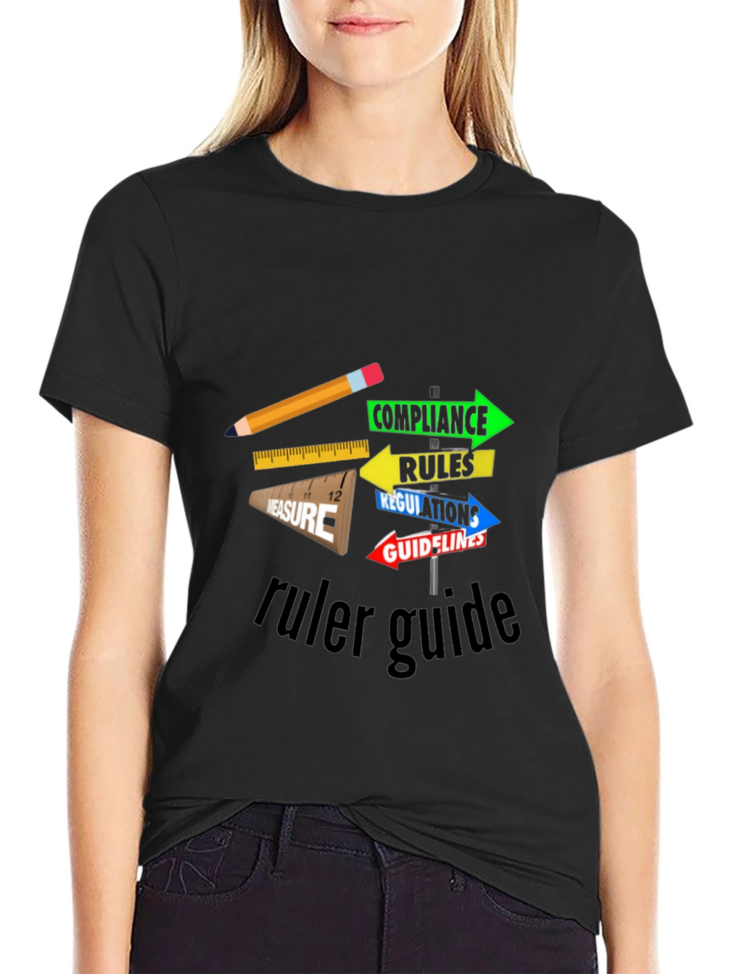 Ruler Guide Compliance T-Shirt - Unique Graphic Tee