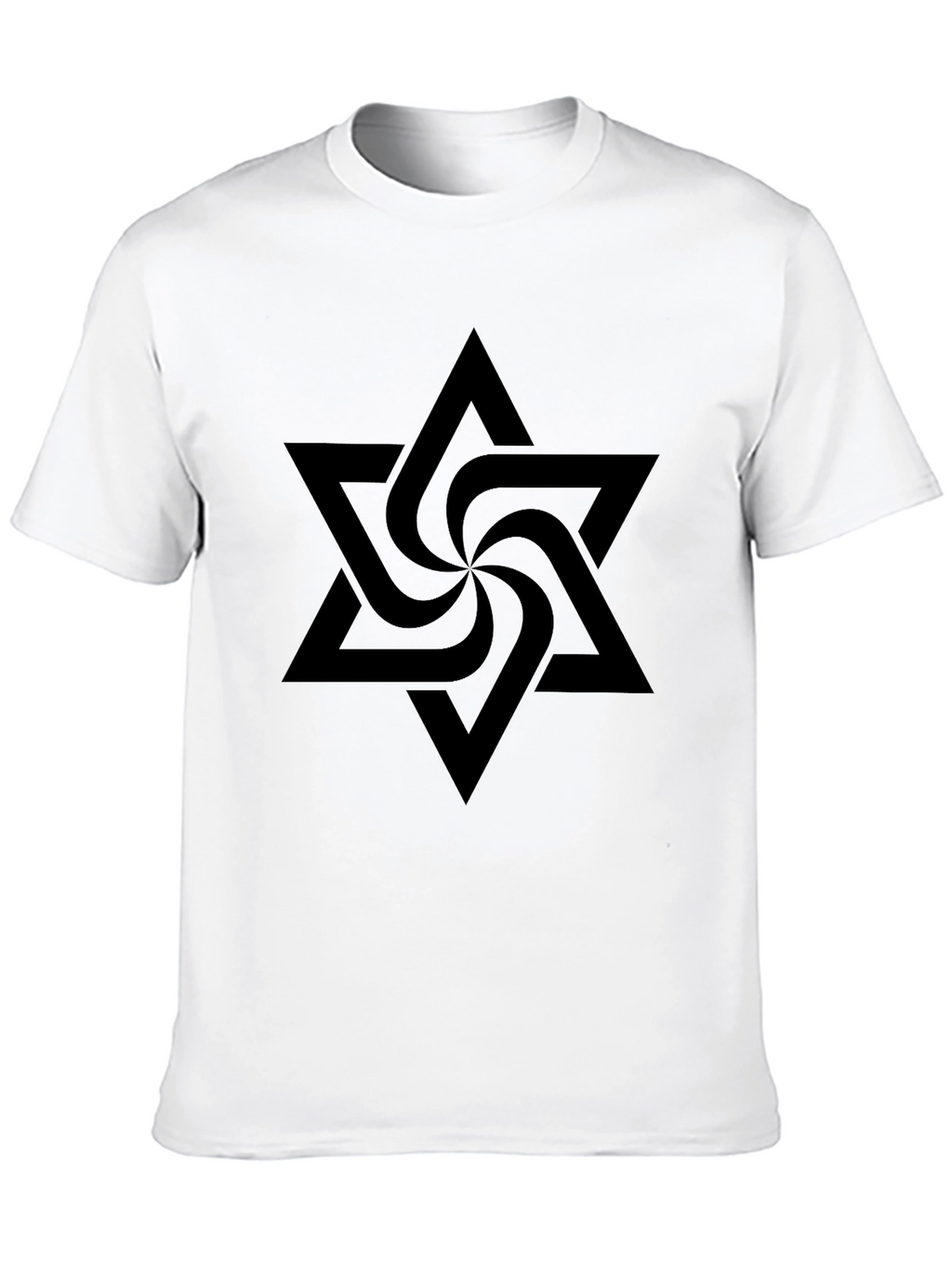 Black Geometric Star Graphic T-Shirt