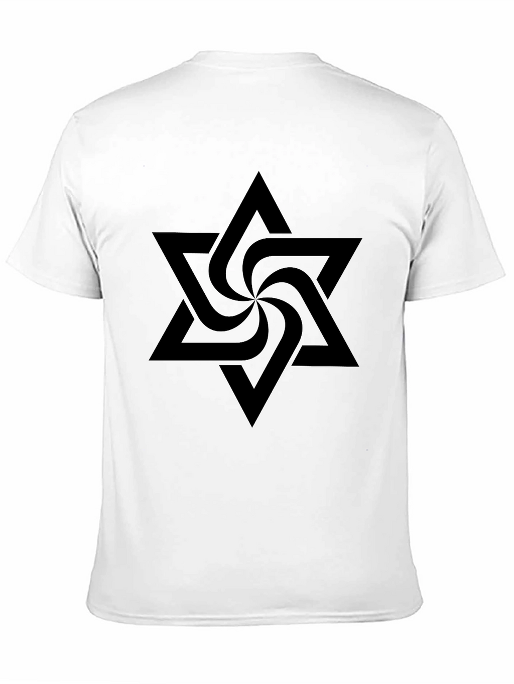 Black Geometric Star Graphic T-Shirt