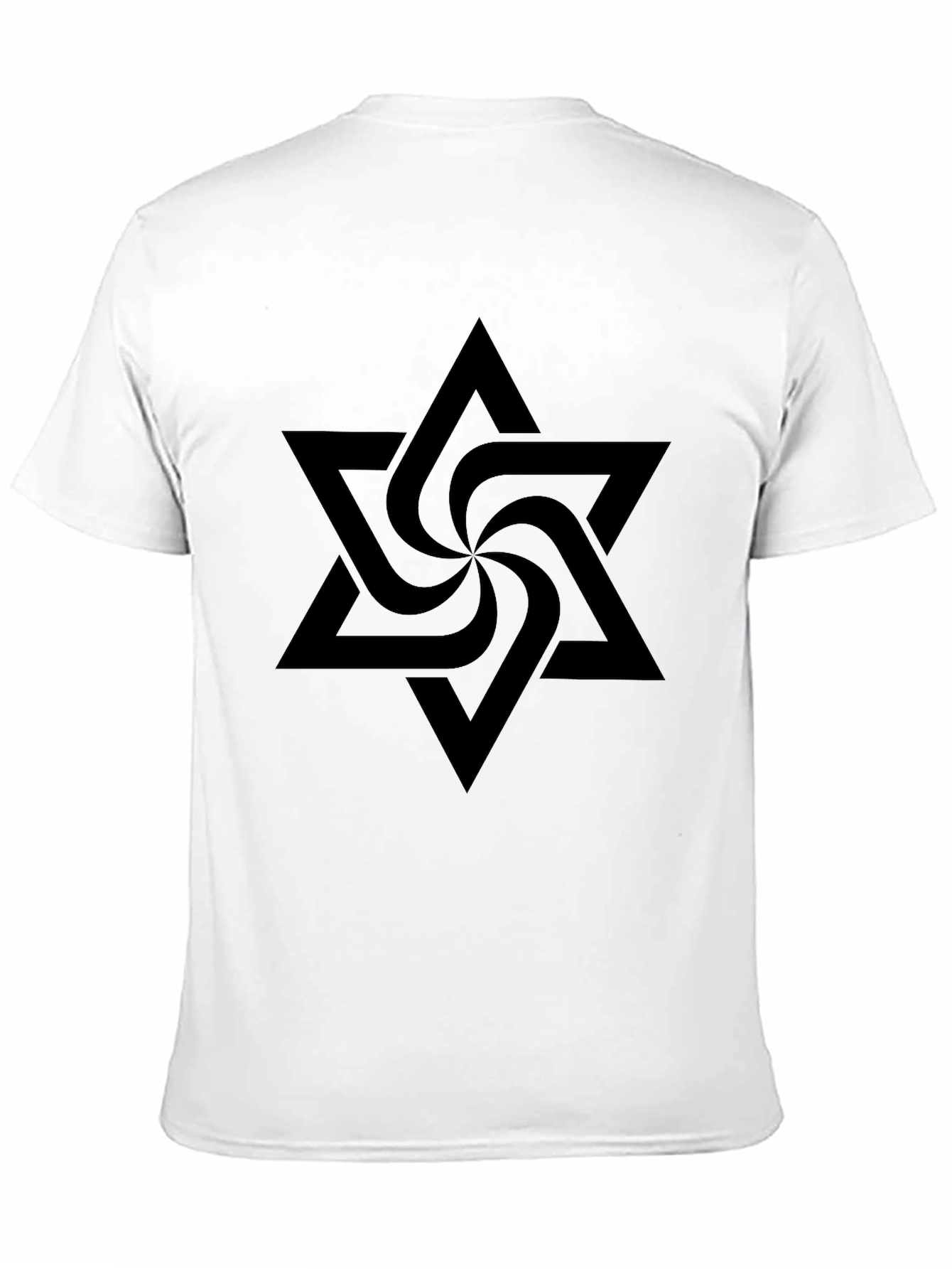 Black Geometric Star Graphic T-Shirt