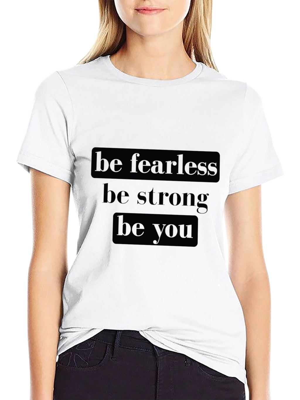 Be Fearless Graphic Tee - Motivational Black T-Shirt