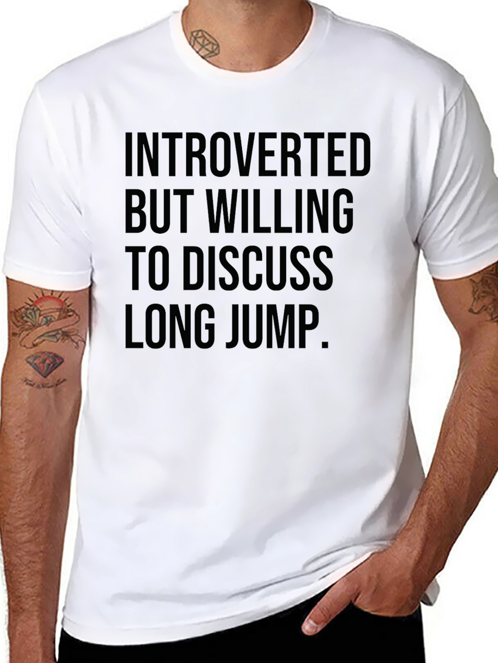Introverted Long Jump T-Shirt - Black