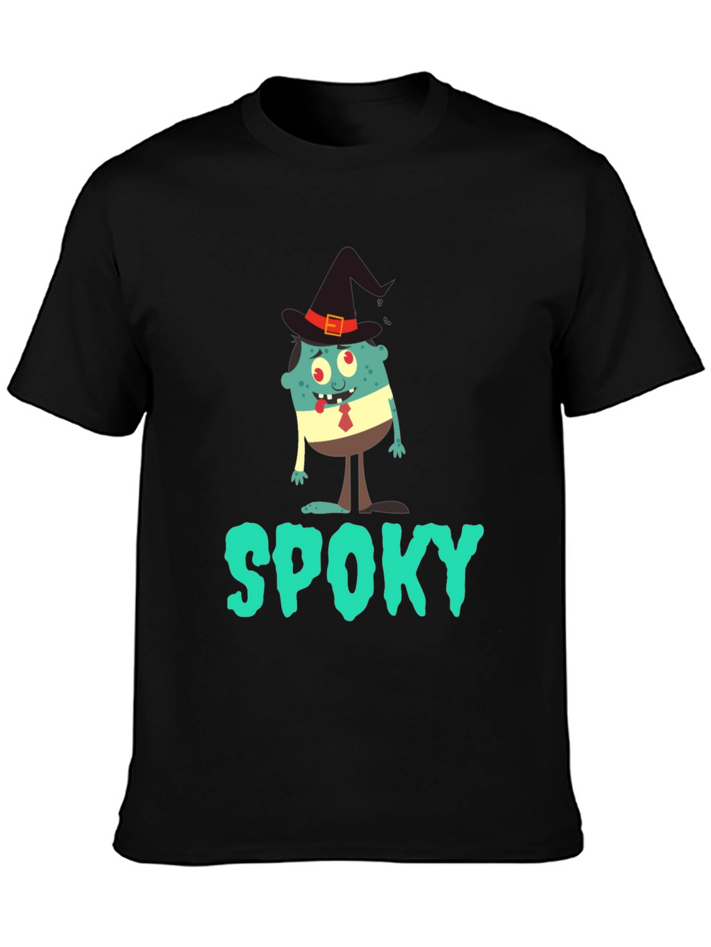 Spooky Halloween T-Shirt: Cartoon Monster Witch