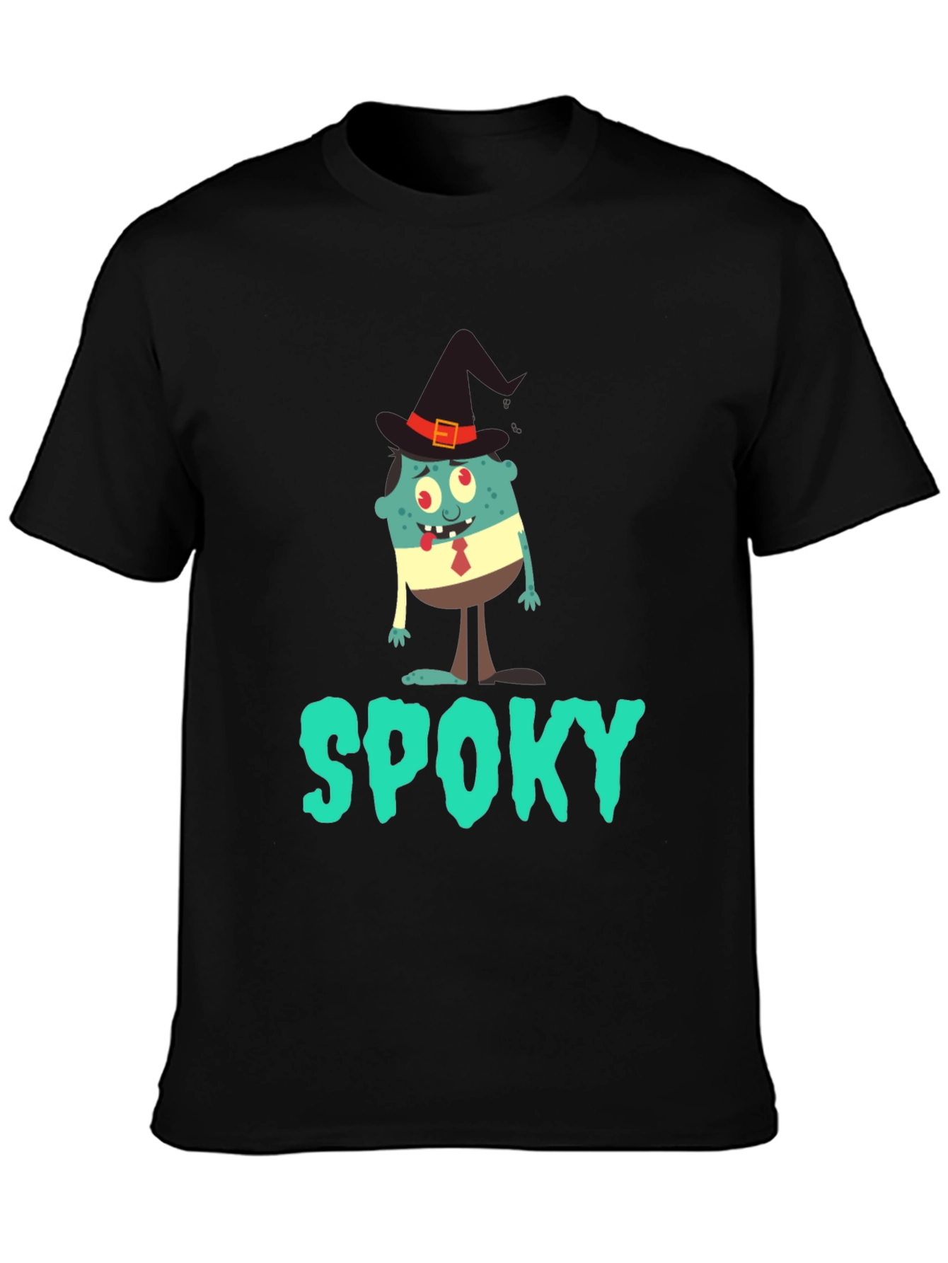 Spooky Halloween T-Shirt: Cartoon Monster Witch