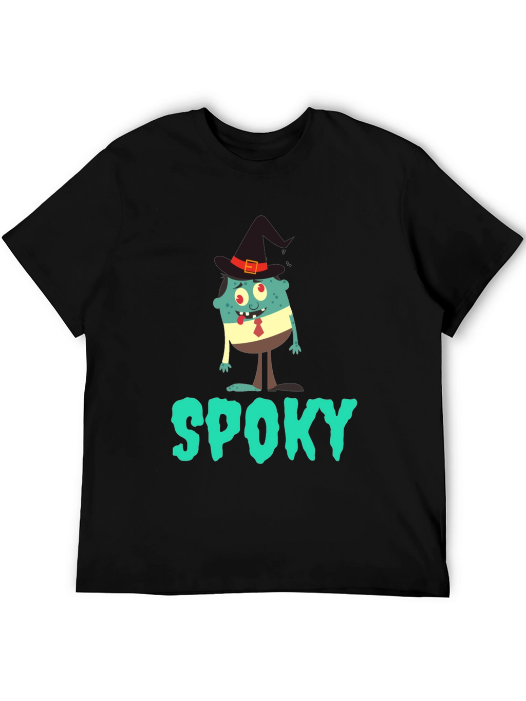 Spooky Halloween T-Shirt: Cartoon Monster Witch