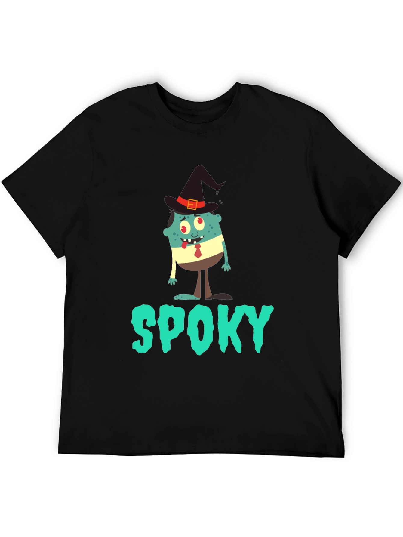 Spooky Halloween T-Shirt: Cartoon Monster Witch