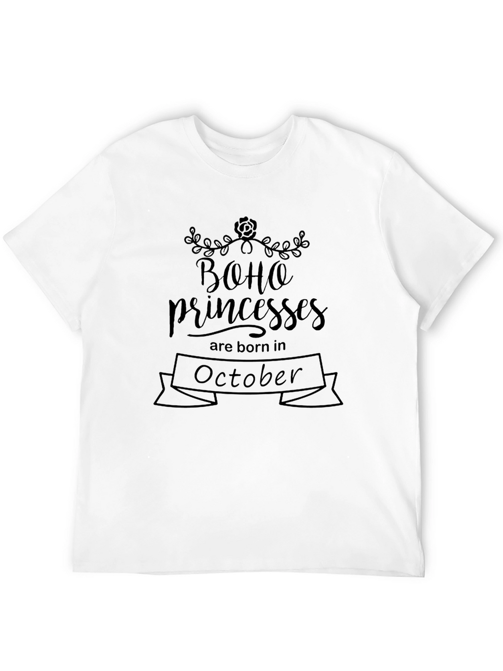 Boho Princess October Birthday T-Shirt