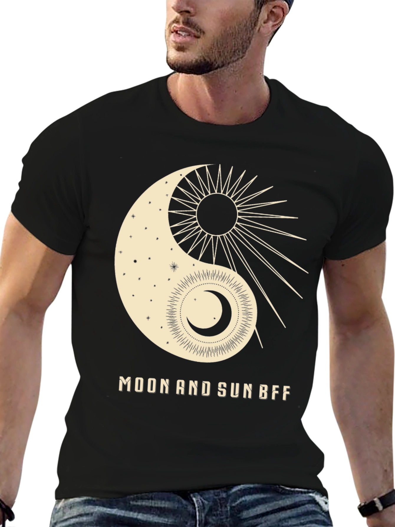 Yin Yang Moon and Sun BFF Graphic Tee