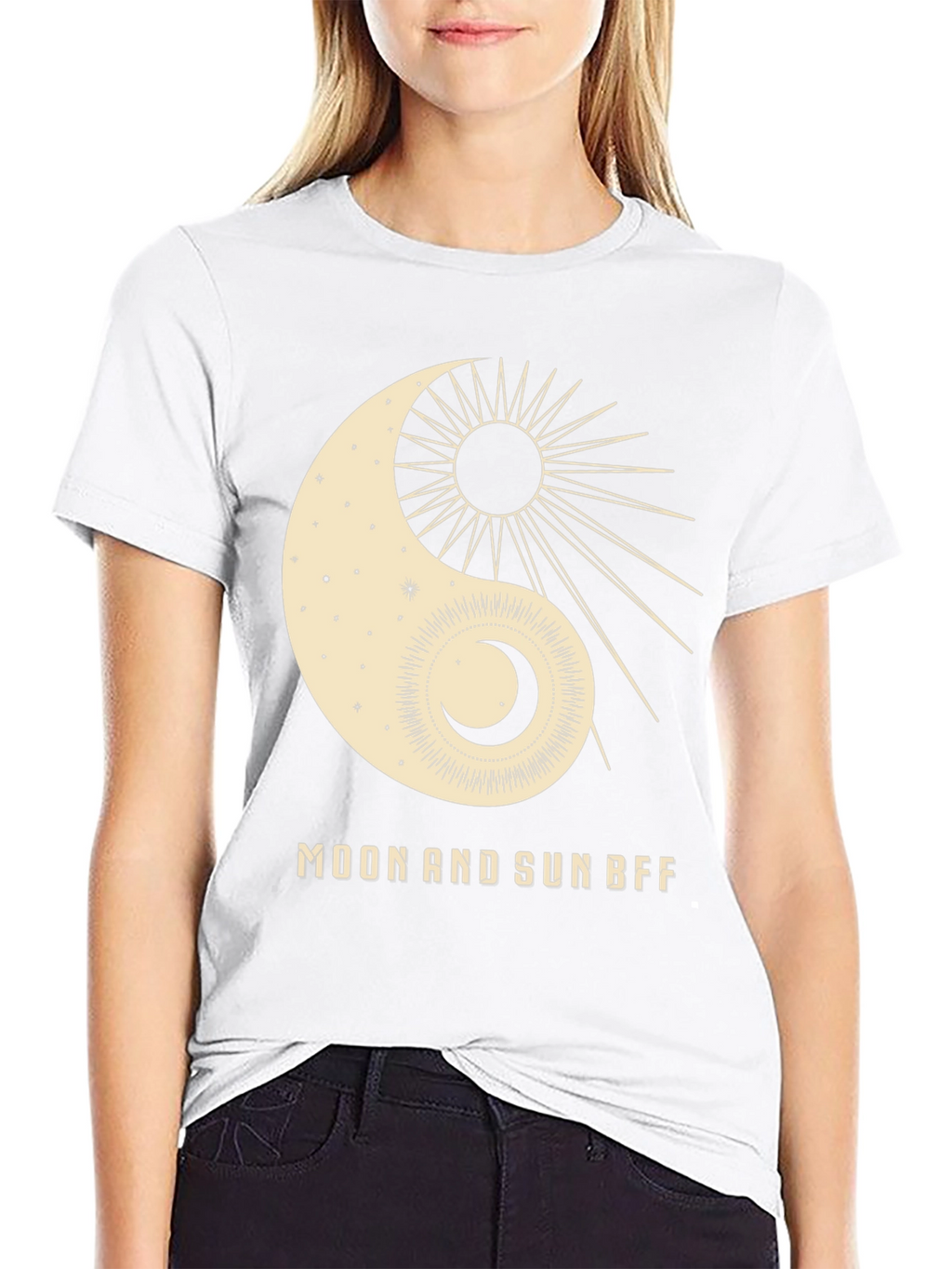 Yin Yang Moon and Sun BFF Graphic Tee