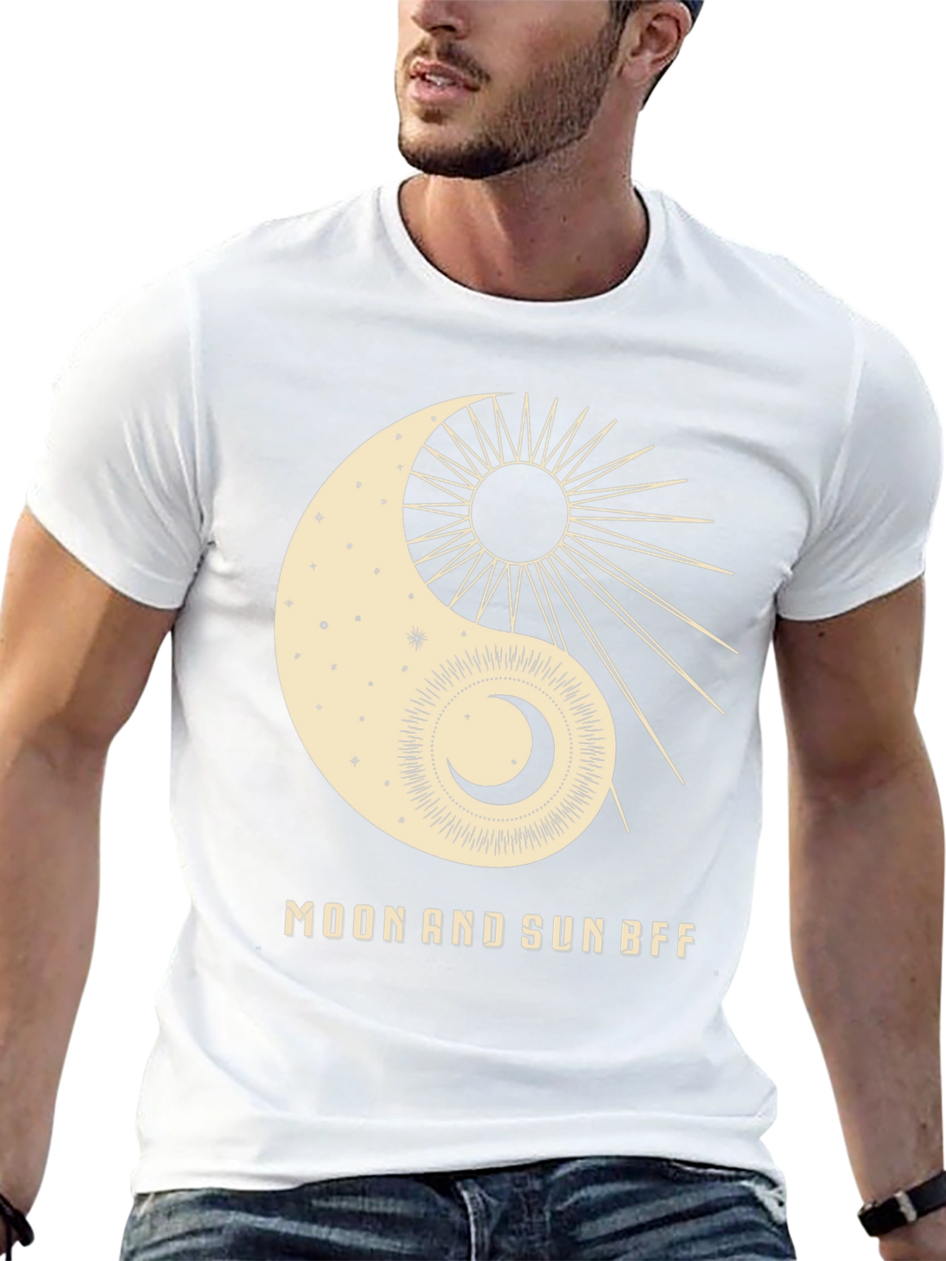 Yin Yang Moon and Sun BFF Graphic Tee