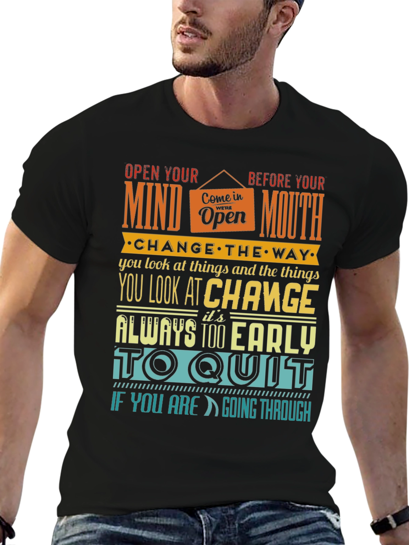 Motivational Graphic Print T-Shirt