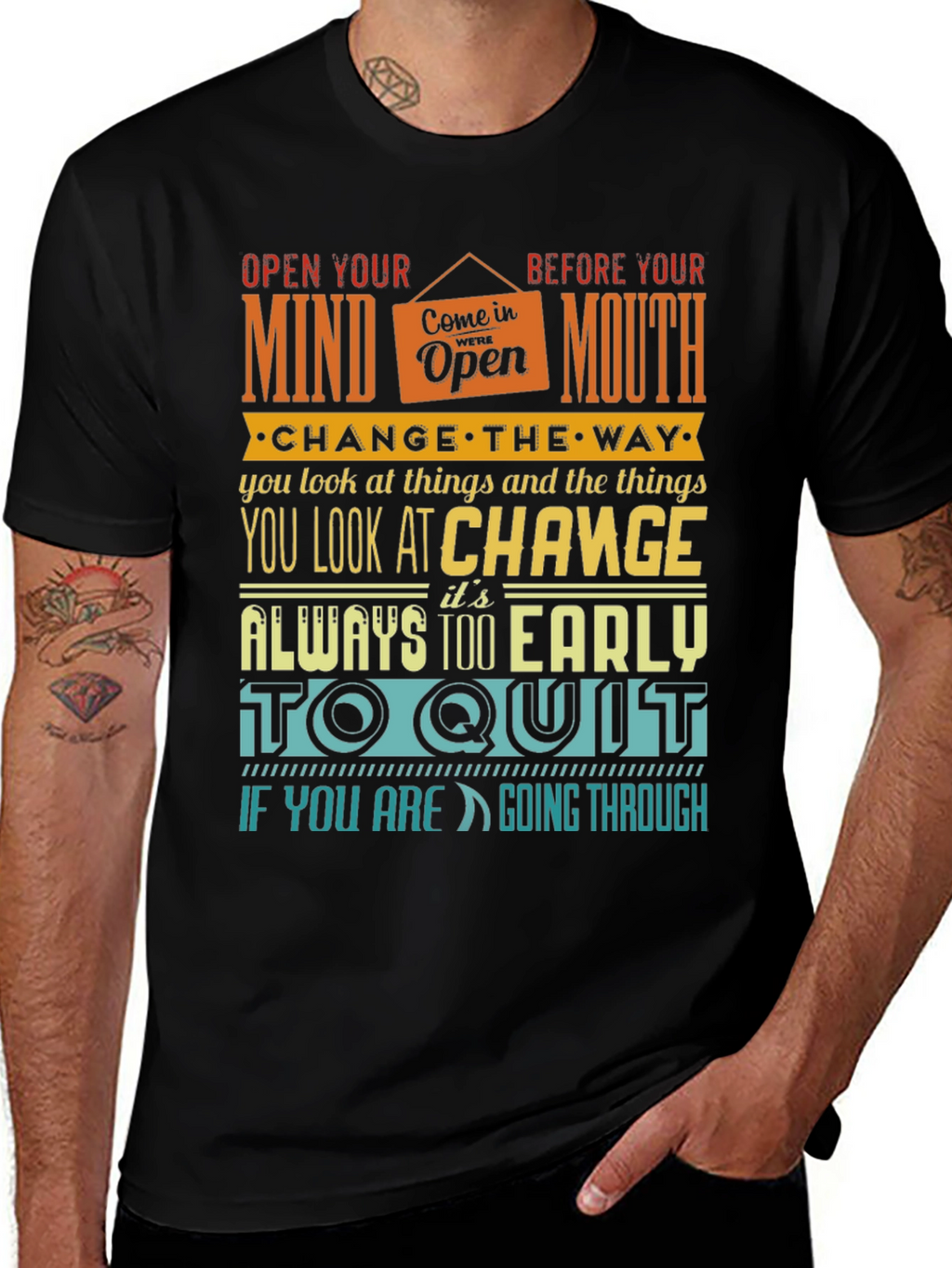 Motivational Graphic Print T-Shirt