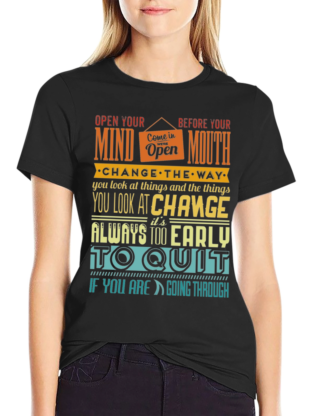 Motivational Graphic Print T-Shirt