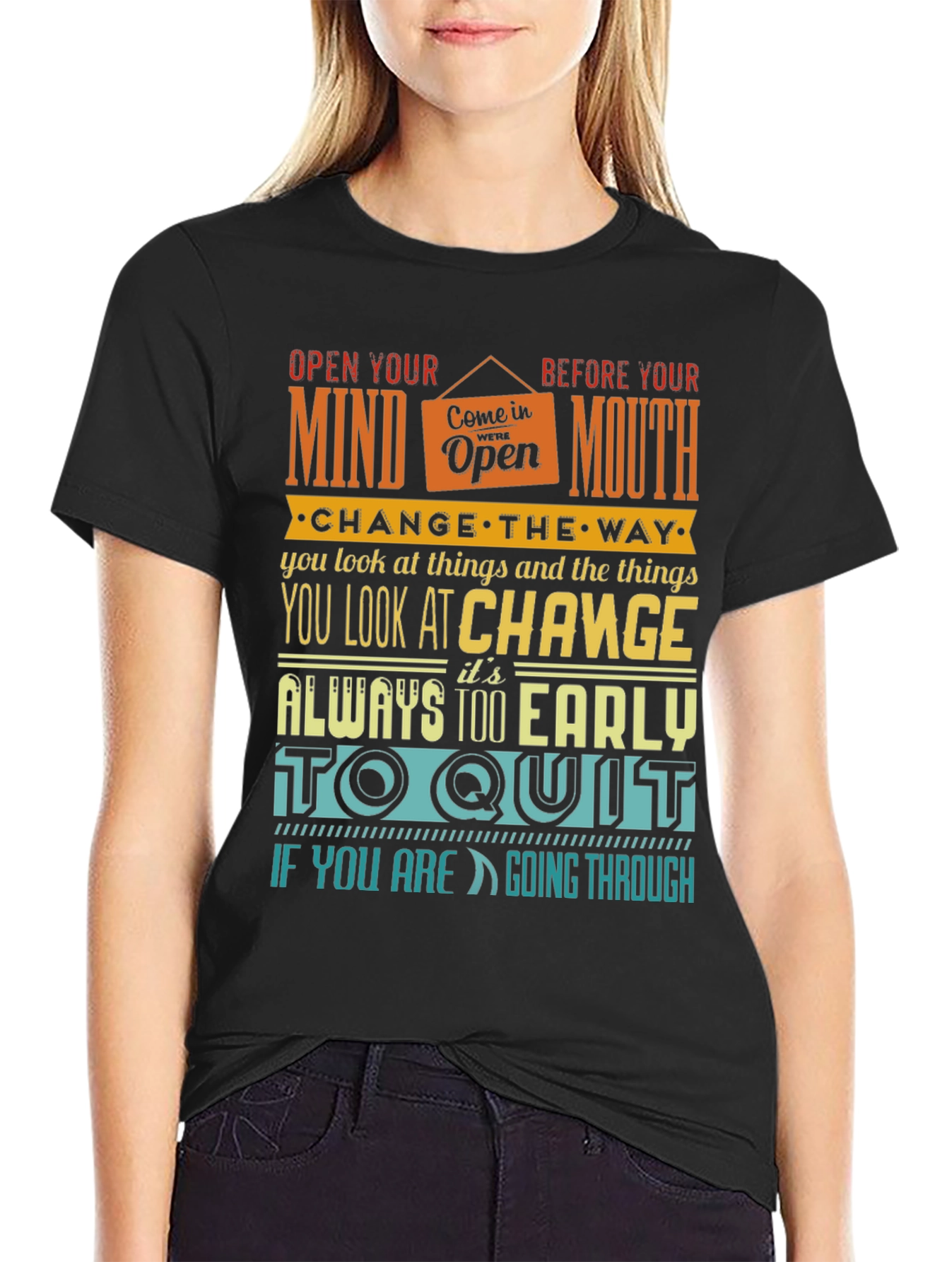 Motivational Graphic Print T-Shirt