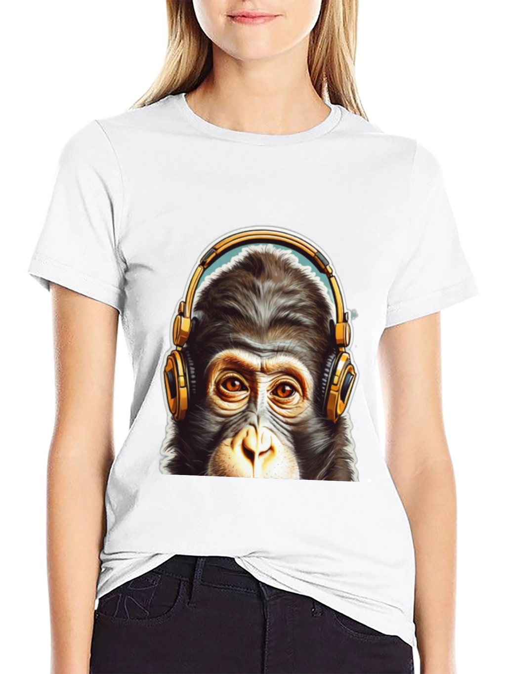 Cool Monkey Headphone Graphic Tee