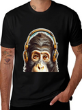 Cool Monkey Headphone Graphic Tee