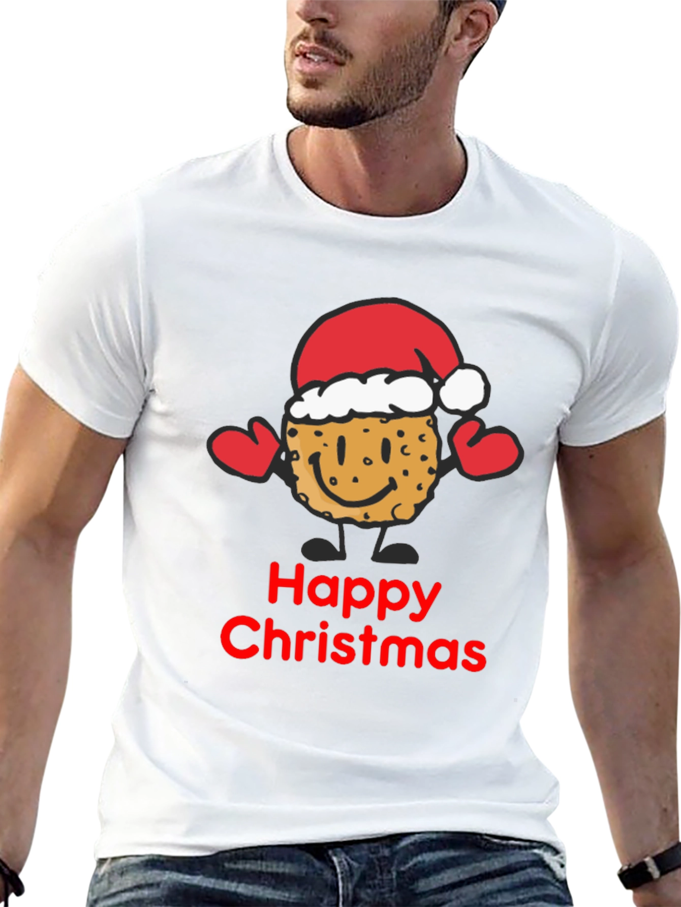 Happy Christmas Cookie Santa T-Shirt