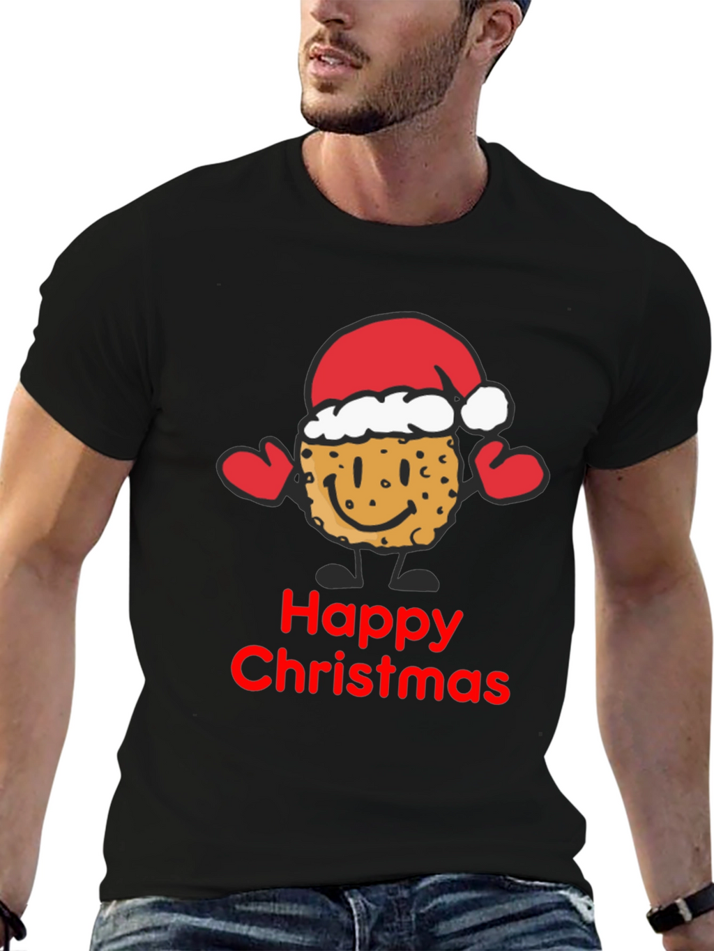 Happy Christmas Cookie Santa T-Shirt