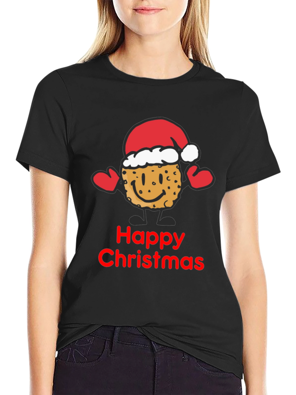 Happy Christmas Cookie Santa T-Shirt