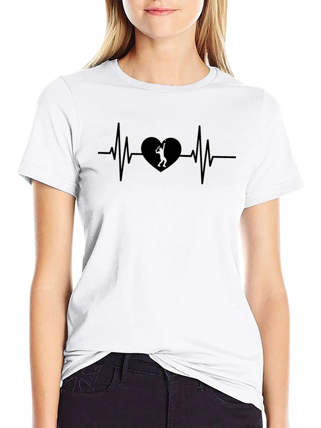 Heartbeat Tennis T-Shirt - Passionate Player Design