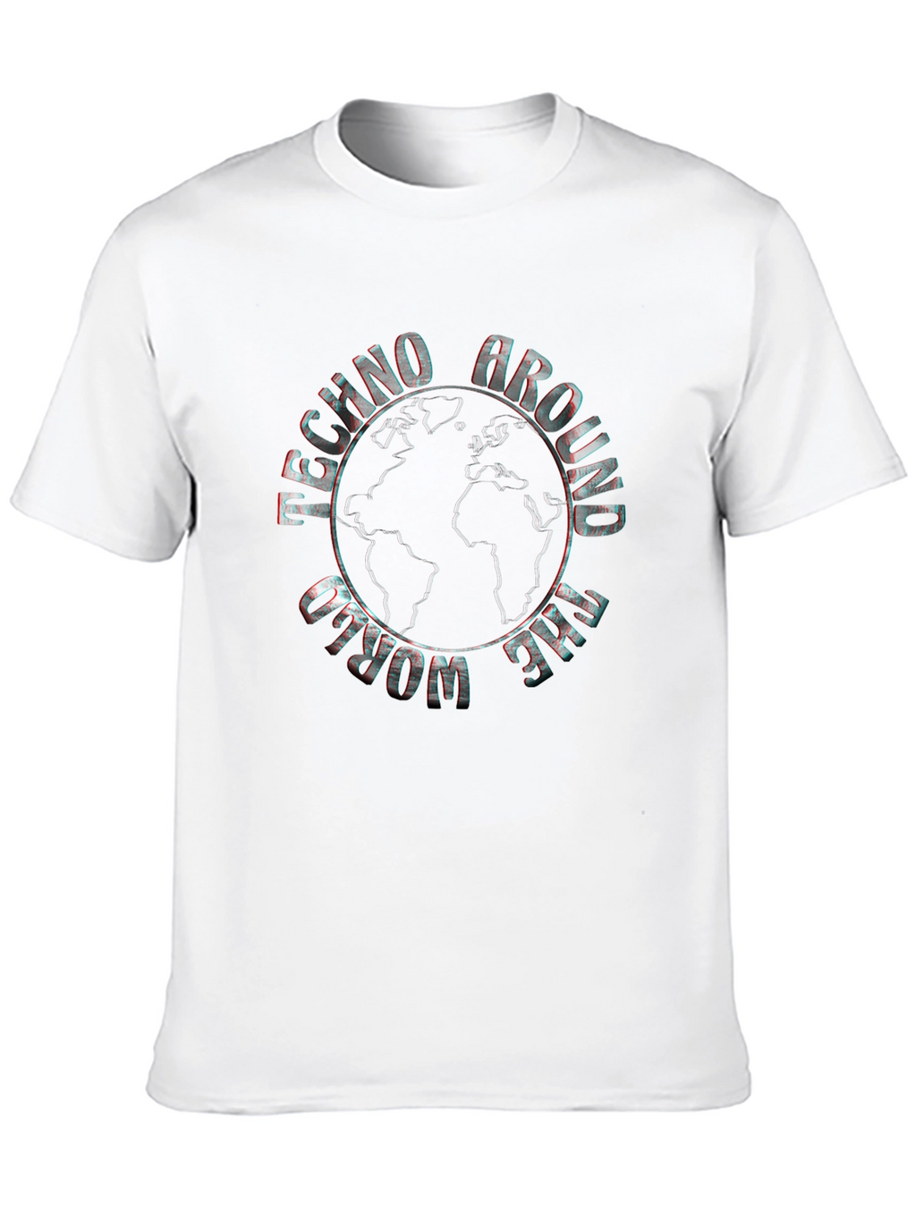 Techno Around The World Black Graphic Tee