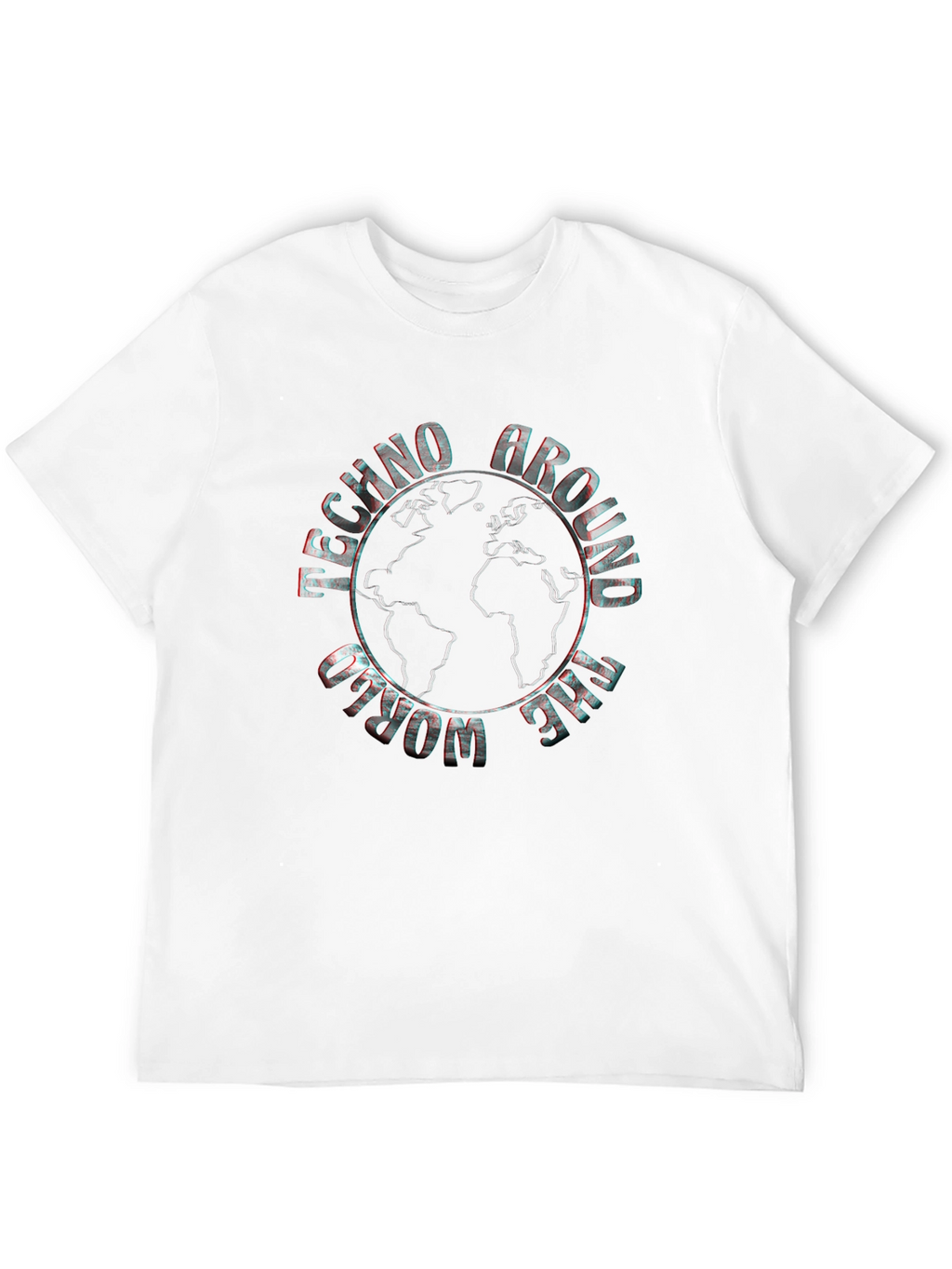 Techno Around The World Black Graphic Tee