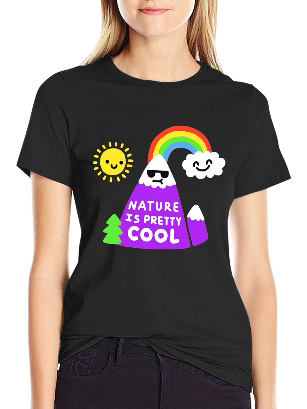 Nature is Pretty Cool Graphic Tee - Black