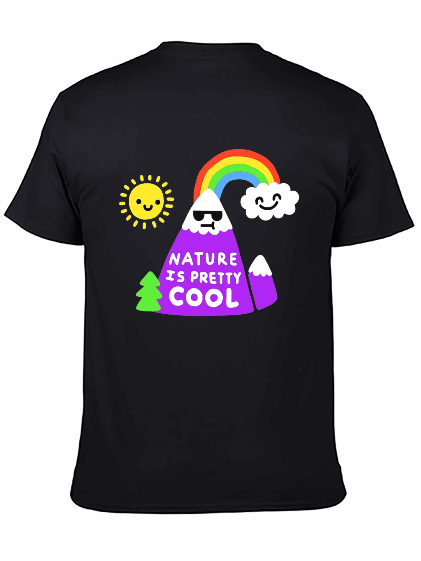 Nature is Pretty Cool Graphic Tee - Black