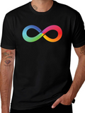 Rainbow Infinity Symbol Black T-Shirt