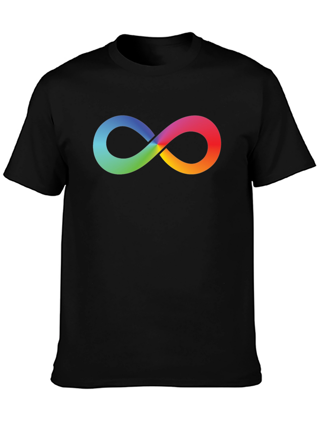 Rainbow Infinity Symbol Black T-Shirt
