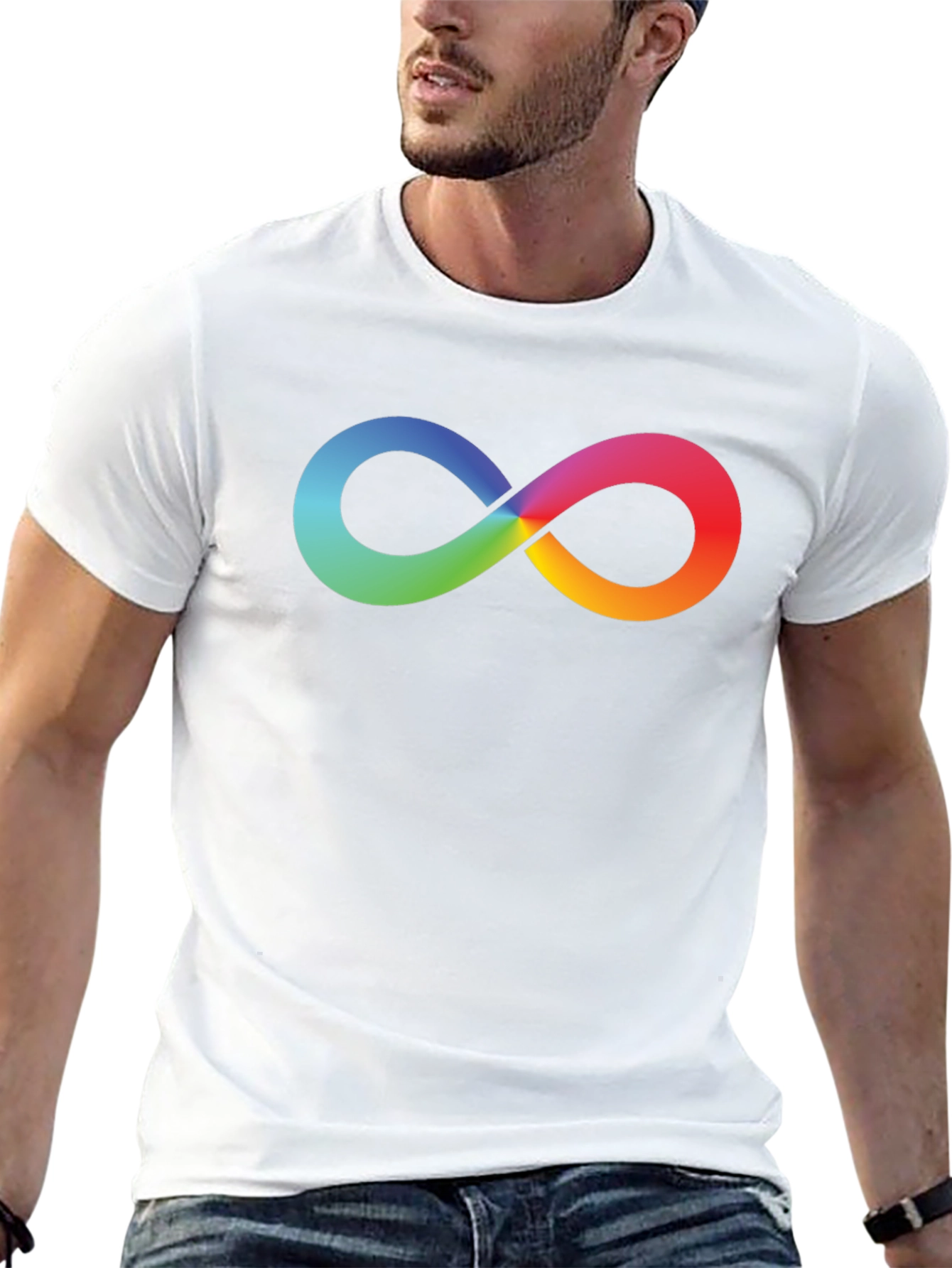 Rainbow Infinity Symbol Black T-Shirt