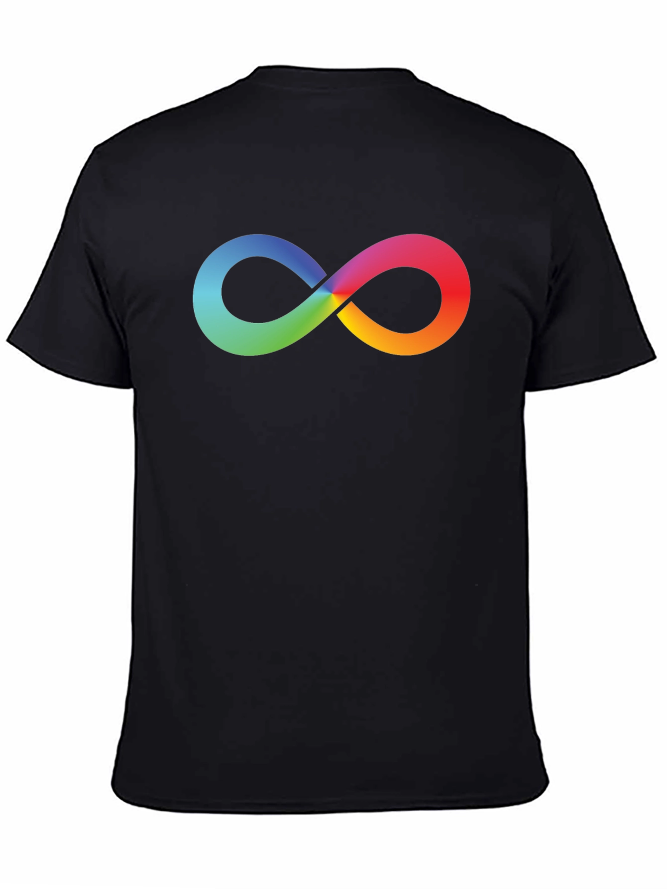 Rainbow Infinity Symbol Black T-Shirt