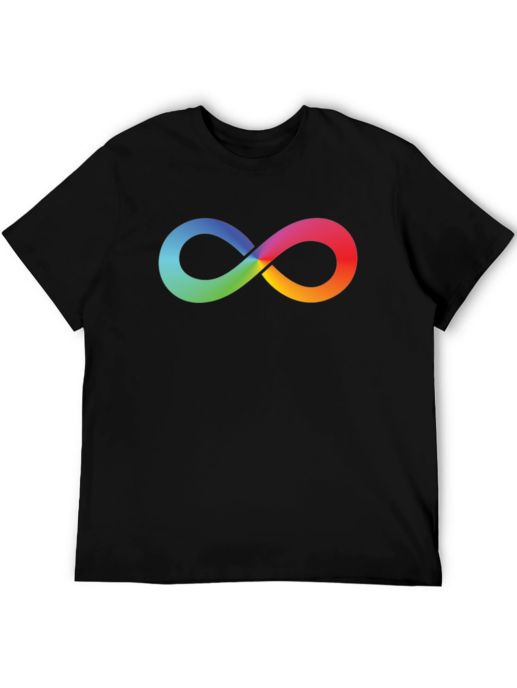 Rainbow Infinity Symbol Black T-Shirt
