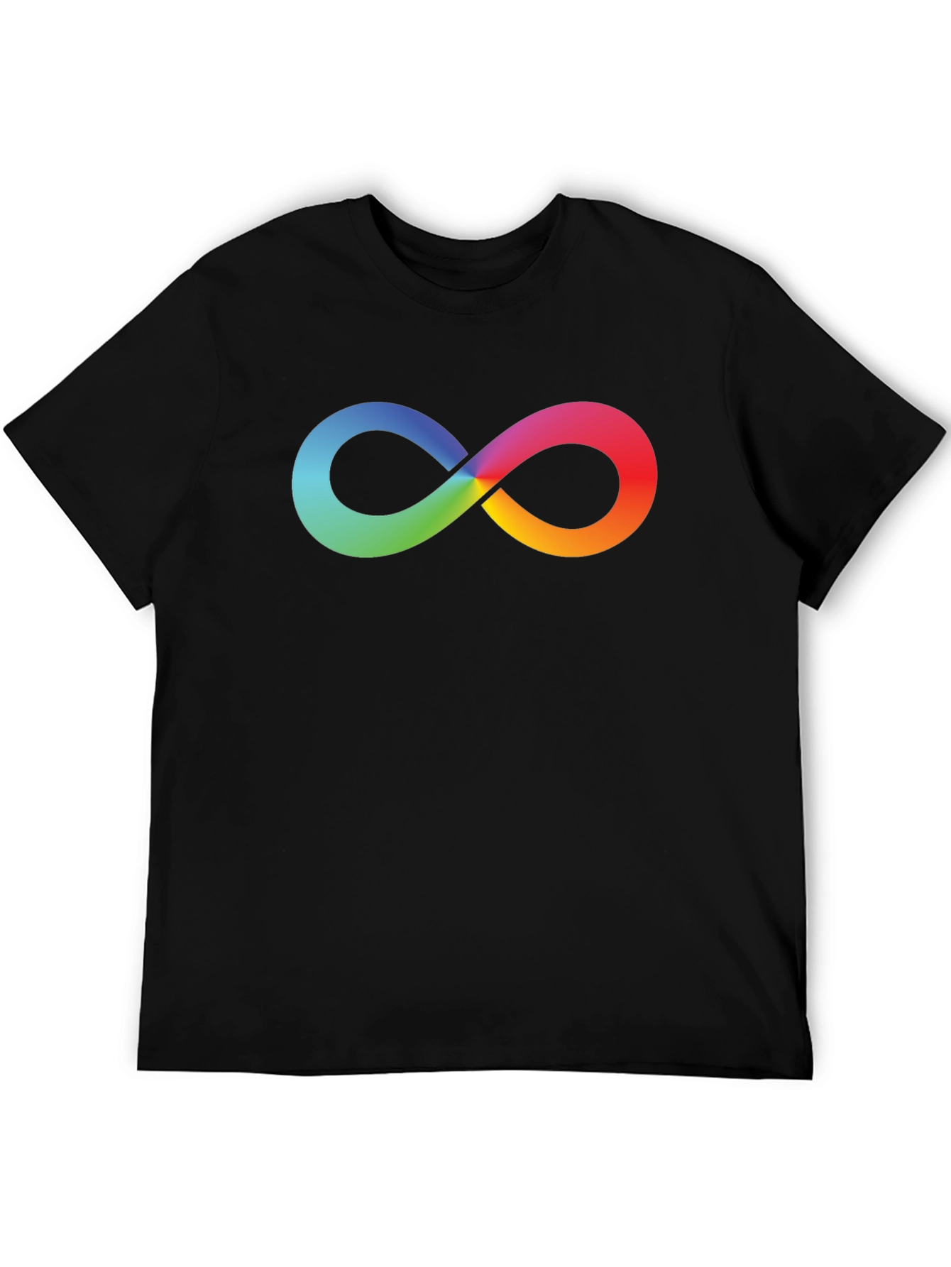 Rainbow Infinity Symbol Black T-Shirt