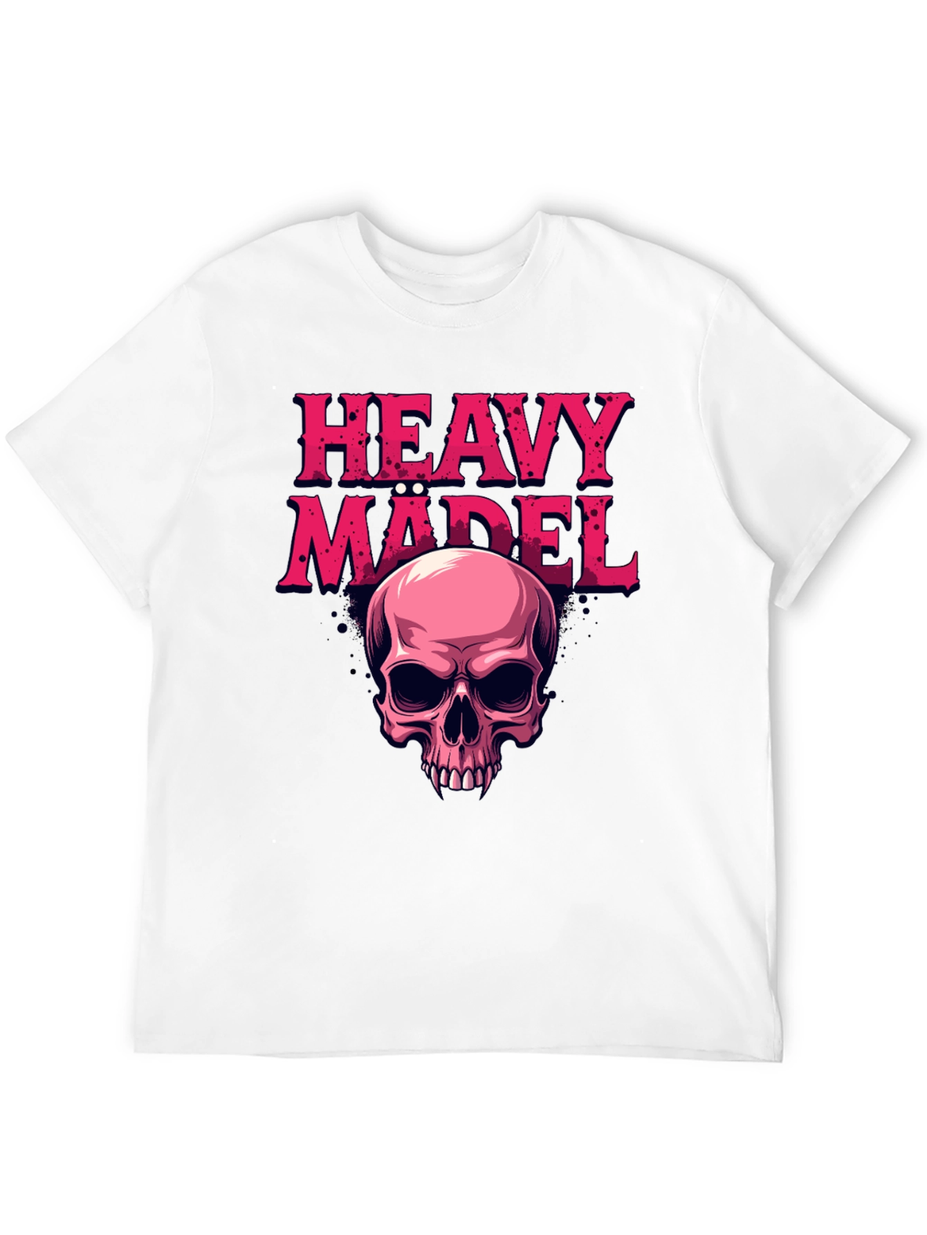 Heavy Mädel Skull Graphic Tee - Rocker Style Shirt