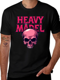Heavy Mädel Skull Graphic Tee - Rocker Style Shirt