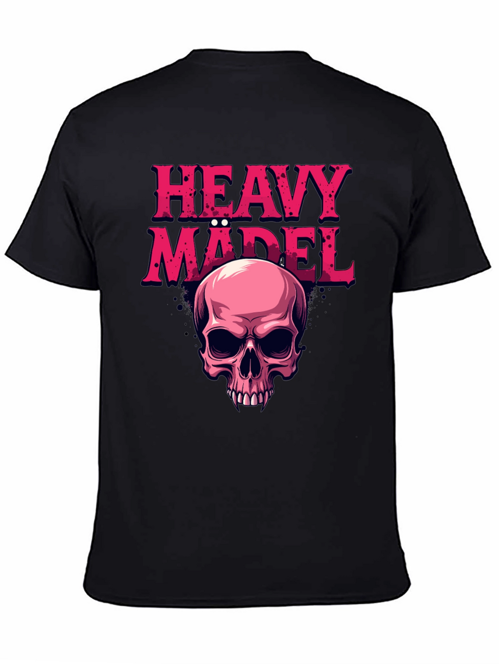 Heavy Mädel Skull Graphic Tee - Rocker Style Shirt
