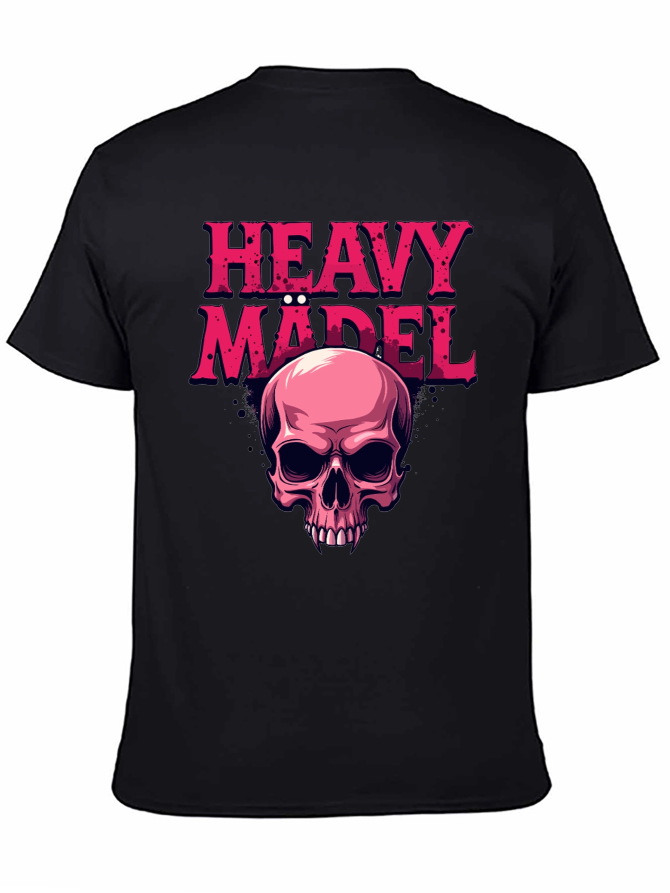 Heavy Mädel Skull Graphic Tee - Rocker Style Shirt