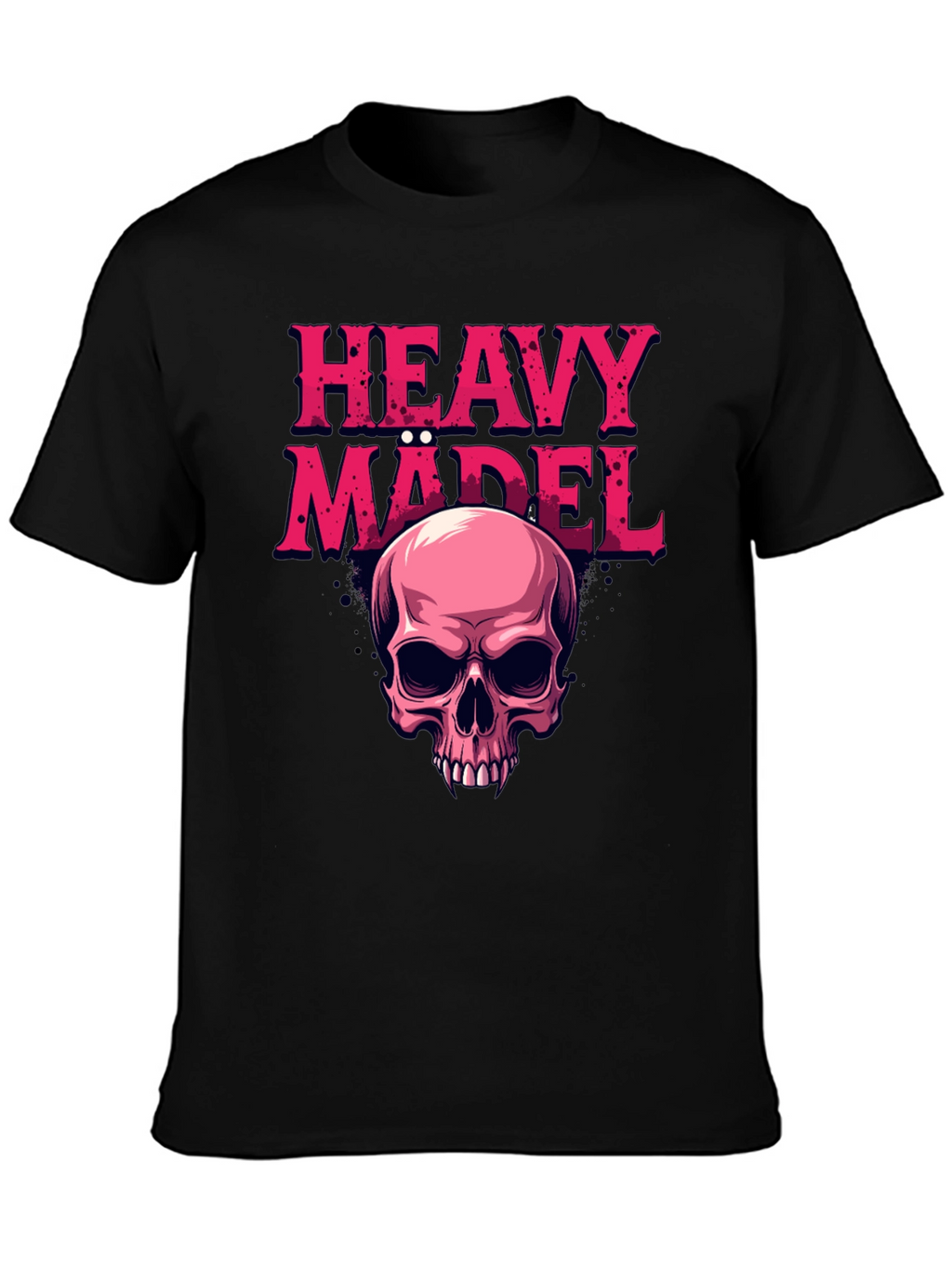 Heavy Mädel Skull Graphic Tee - Rocker Style Shirt