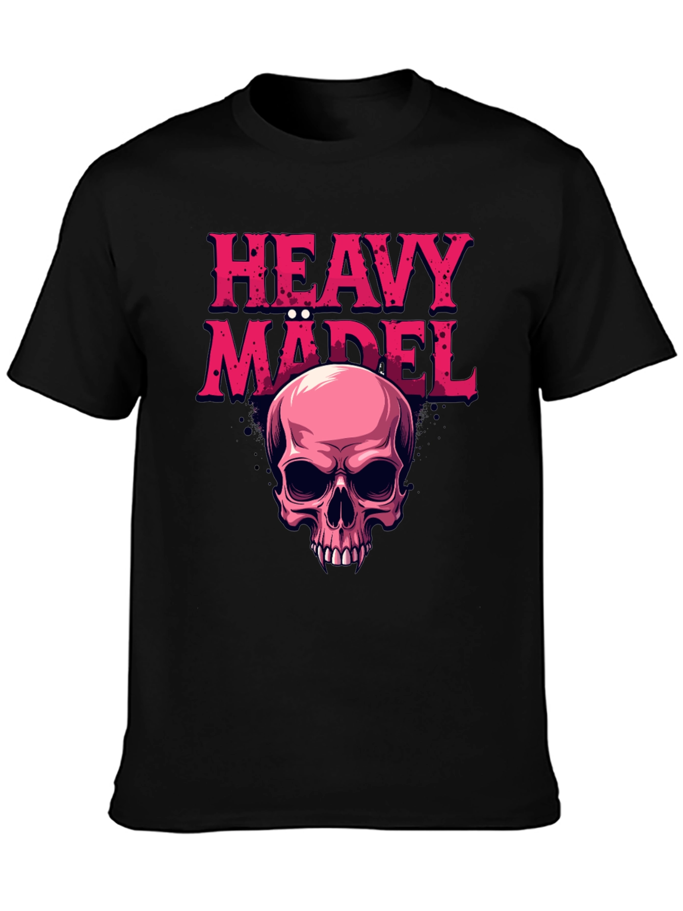 Heavy Mädel Skull Graphic Tee - Rocker Style Shirt