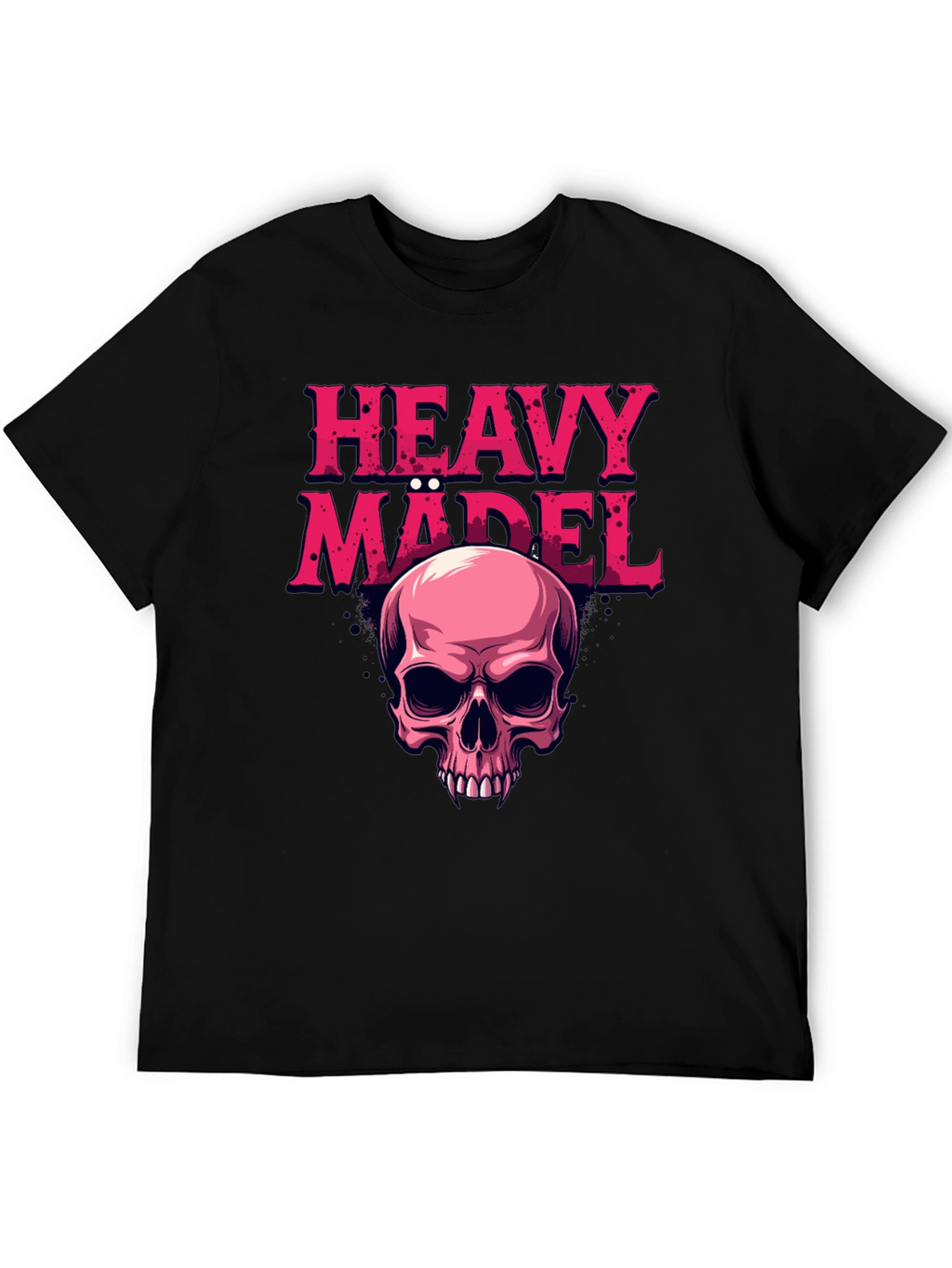 Heavy Mädel Skull Graphic Tee - Rocker Style Shirt