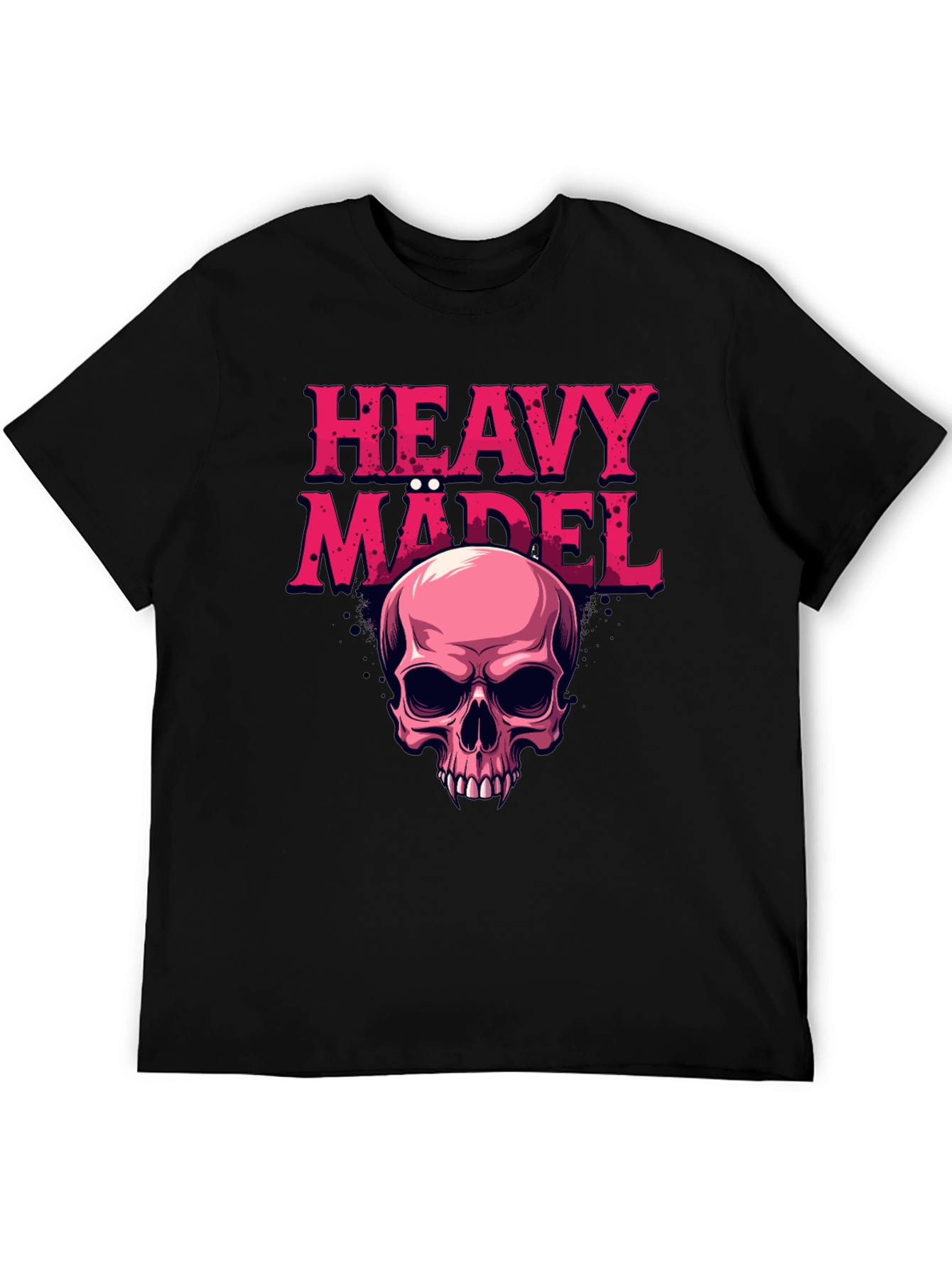 Heavy Mädel Skull Graphic Tee - Rocker Style Shirt
