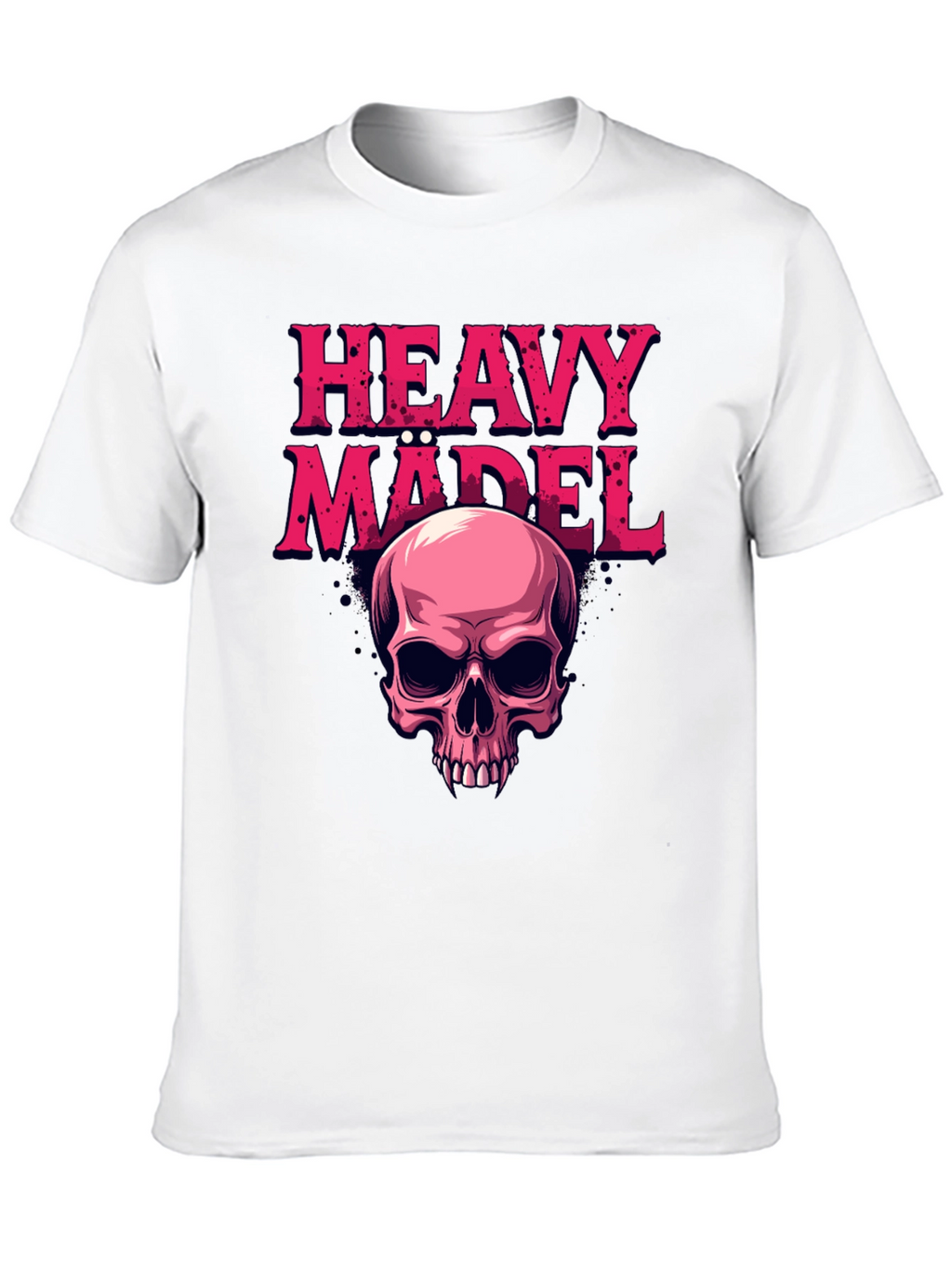 Heavy Mädel Skull Graphic Tee - Rocker Style Shirt