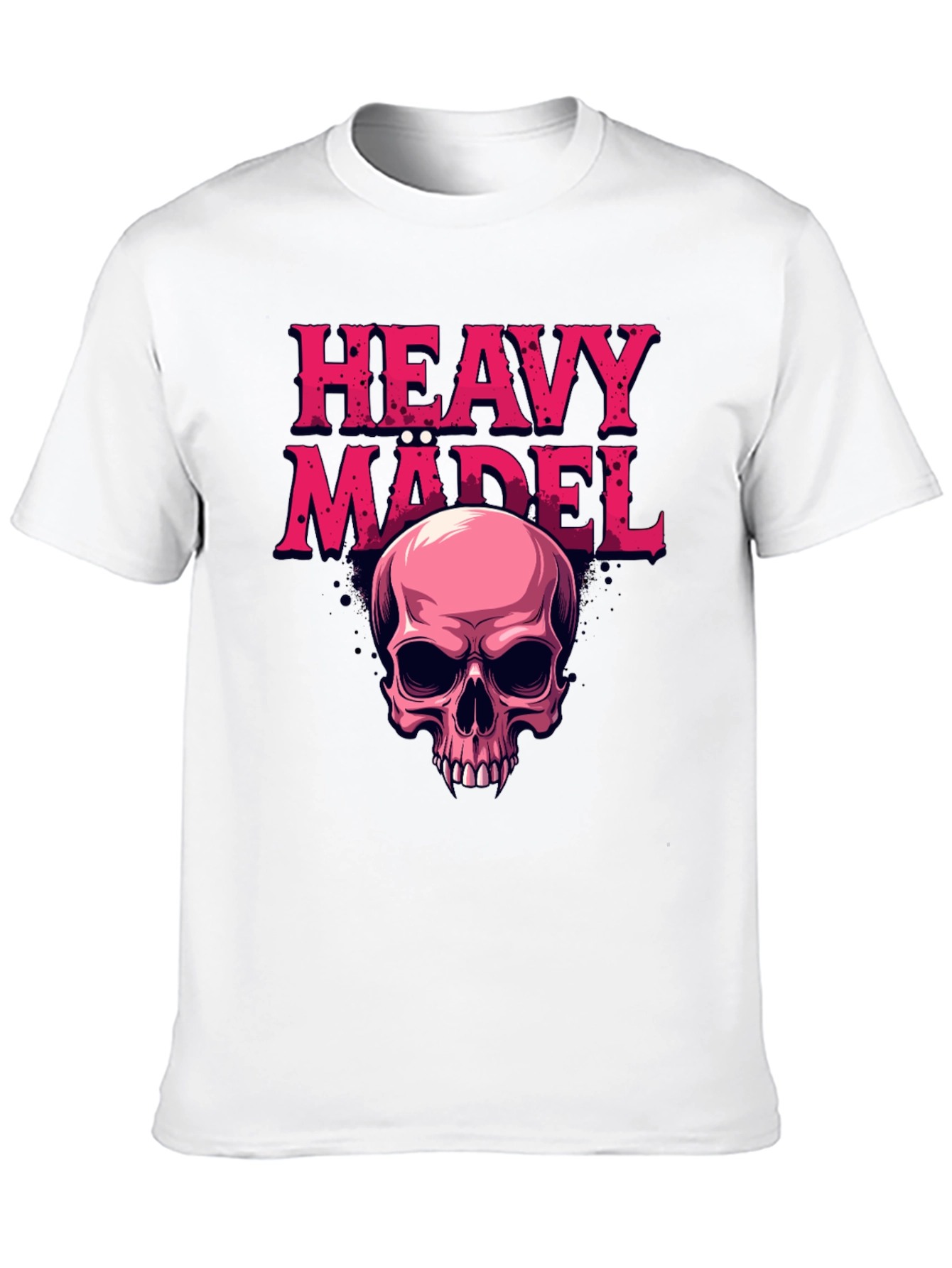 Heavy Mädel Skull Graphic Tee - Rocker Style Shirt