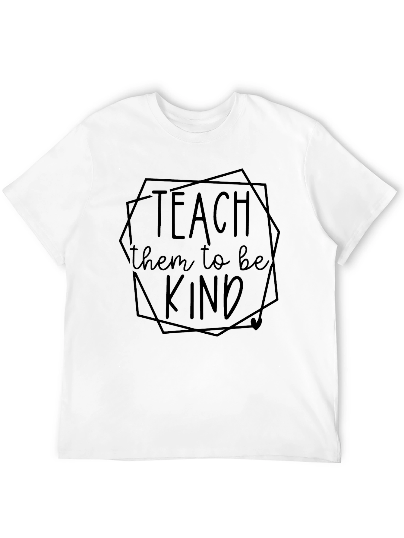 Teach Them to Be Kind Black Graphic Tee