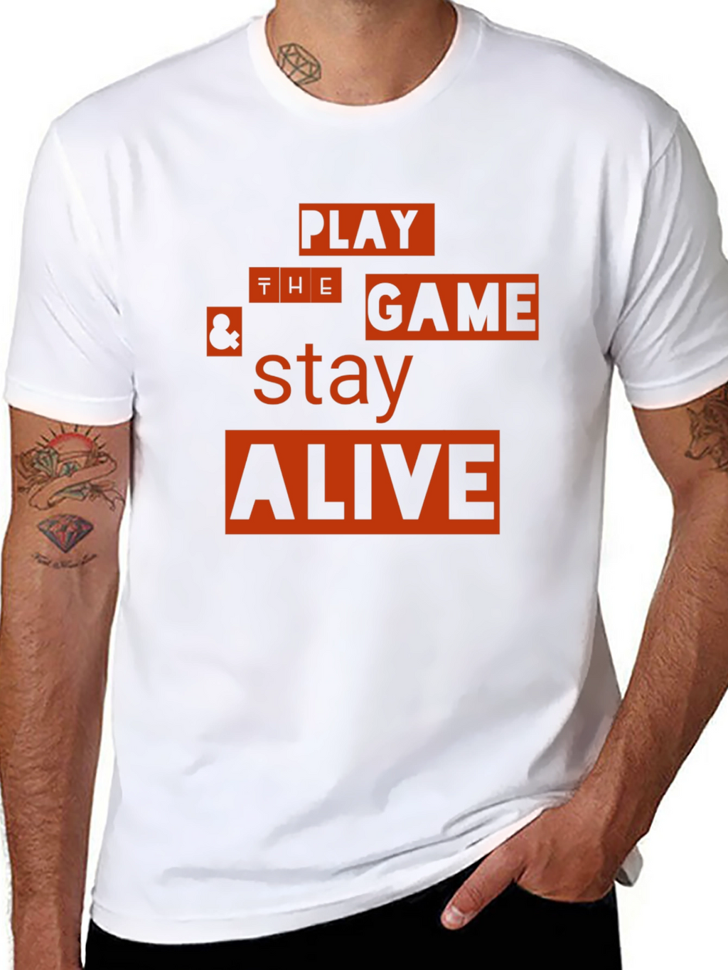 Play the Game & Stay Alive Graphic T-Shirt