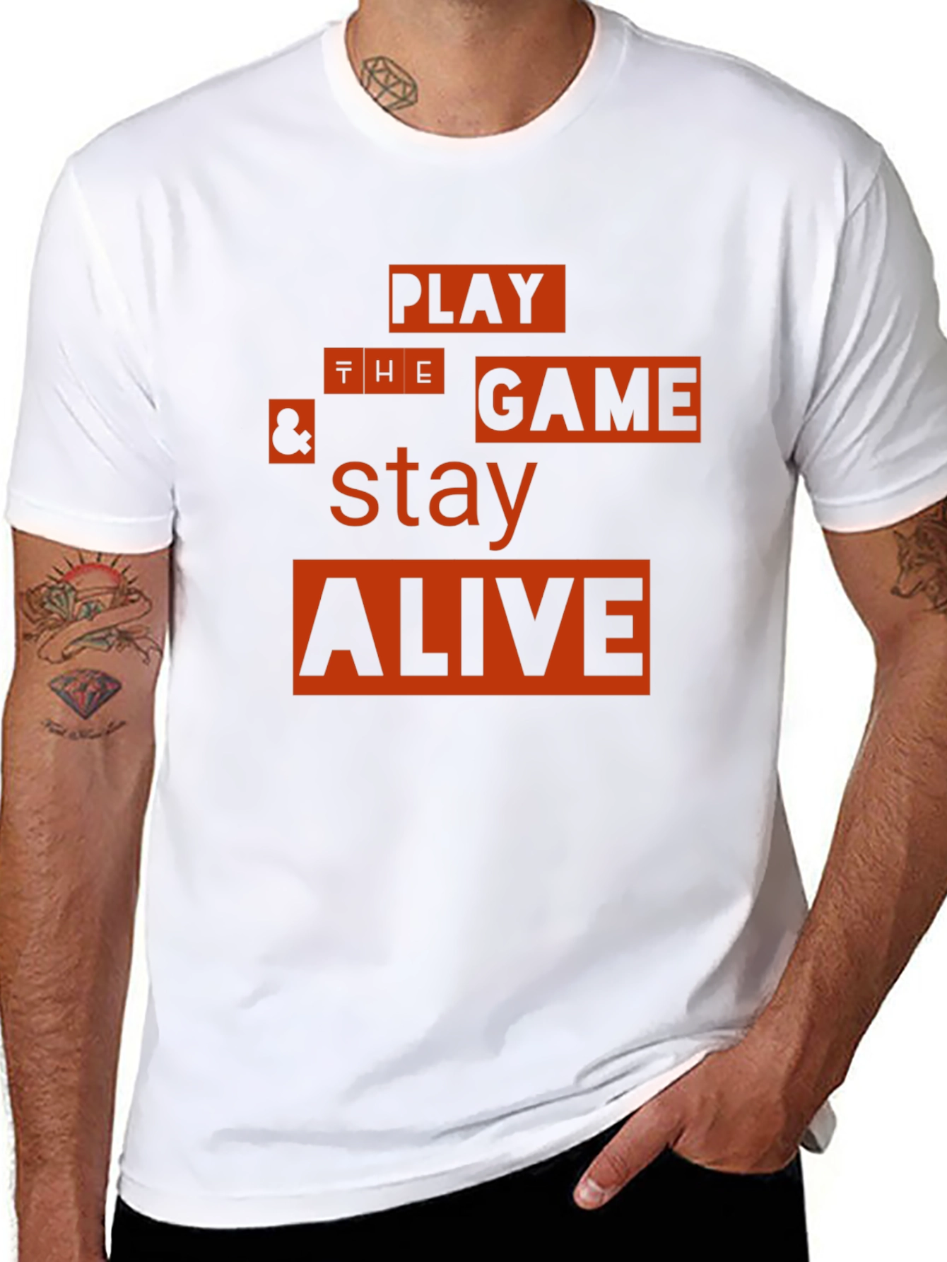 Play the Game & Stay Alive Graphic T-Shirt